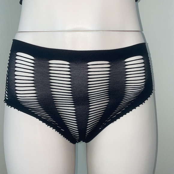 Sexy Black Stretchy Mesh Fishnet Cutout High Waist - Picture 7 of 12